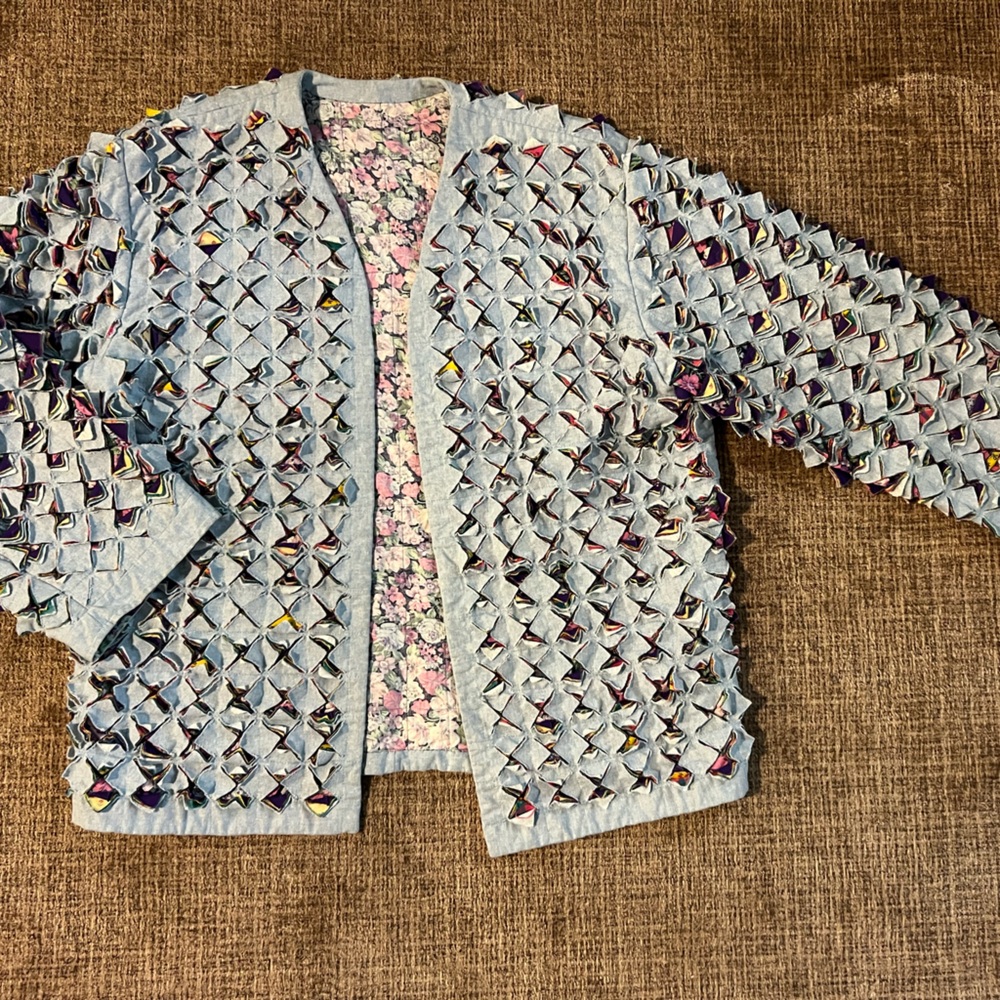 Handmade quilted puzzle jacket